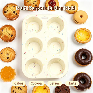 Molde de Silicona para Muffins con Logotipo Personalizado, Ecológico, de Grado Alimenticio, Apto para Lavavajillas y Microondas - Product Image 4