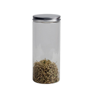 85*200 round transparent <b>plastic</b> PET food <b>jar</b> with aluminum lid, airtight container for storing dried fruit and tea, large <b>jar</b> - Product Image 5