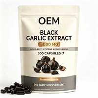 Extrait d'ail noir en gélules molles 6000mg, complément alimentaire fermenté à base de plantes, marque privée OEM, complément alimentaire pour adultes