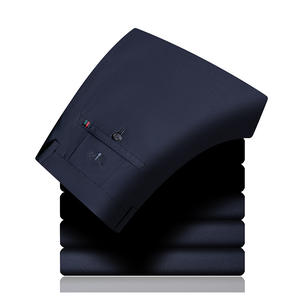 Vente chaude Hommes Plus Fleece Stretch Pantalons décontractés Vêtements de cérémonie professionnels Pantalons sans repassage - Product Image 1