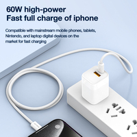 Cable de Carga Rápida Tipo-C, Velocidad de Transferencia de Datos de 480 Mbps, Certificado USB-IF, PD 60W Máx., Longitud de 1-2 Metros, Compatible con Computadora/Cámara