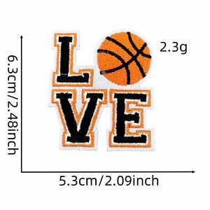 New Iron on Embroidery <b>Basketball</b> Theme Jersey <b>Basketball</b> Stands MVP Patch for Clothes Backpack Decoration - Product Image 2