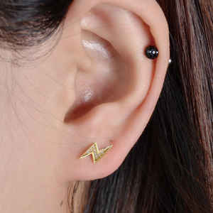Ear Piercing Gioielli In <span class=keywords><strong>Oro</strong></span> Placcato Palla Fulmine <span class=keywords><strong>Helix</strong></span> Piercing <span class=keywords><strong>Orecchini</strong></span> Della Vite Prigioniera - Product Image 4