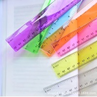 Haute qualité 30cm en plastique Transparent bureau et école règle flexible outil de mesure étudiant créatif