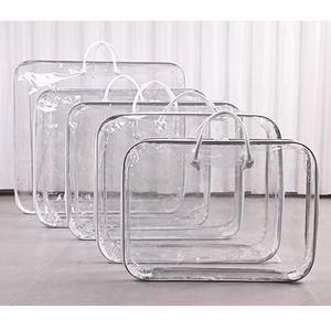 Sac de rangement transparent en PVC - Anti-poussière et anti-humidité - Rangement et organisation pour les couettes et les vêtements - Pour usage domestique - Product Image 5