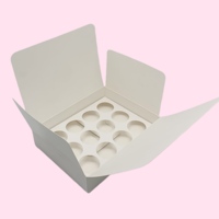 Emballage de boulangerie Offre Spéciale boîtes de cupcake personnalisées boîte d'emballage de truffe au chocolat 12 trous