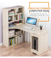 Bureau d'angle bibliothèque combinaison intégrée bureau d'ordinateur bibliothèque combinaison lumière luxe maison bureau d'étude avec intuition