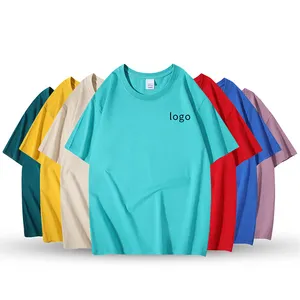 Camisetas de algodón para hombre, ropa de cuello redondo de talla grande, diseño OEM personalizado, venta al por mayor