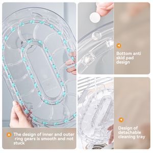 Xinhang, кухонный и холодильник, вращающийся на 360 градусов, нескользящий пластиковый органайзер для поворотного стола Susan - Product Image 5