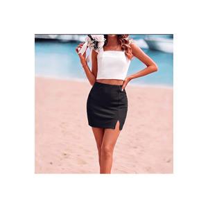 Women's Knitted Bodycon <b>Dress</b> Short Sleeve Mini Black Stretchy Fit Fashion <b>Dress</b> For Women - Product Image 6