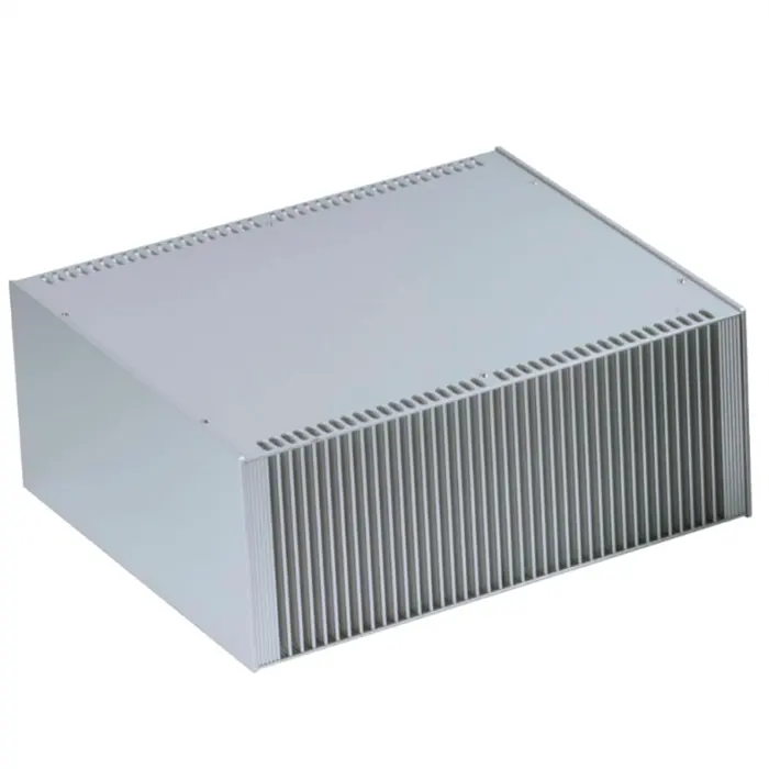 Fornitore Dongguan del contenitore del dissipatore di calore dell'amplificatore della Cpu della gpu d'argento quadrata della billetta di alluminio lavorato fresatura di CNC
