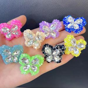 Cuentas de Cristal de Lucite con Forma de Corazón, Mariposa y Oso, para Manualidades, Joyería, Cadenas de Teléfono, Accesorios Coloridos, Venta Caliente 2025 - Product Image 6