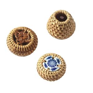 Support de couvercle de thé en rotin fait main pour l'automne, accessoire de thé Kung Fu en bambou, support de couvercle de théière pour usage domestique - Product Image 5