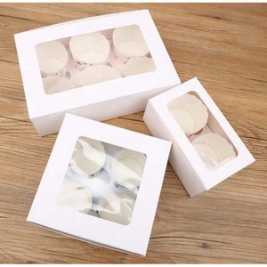 Cupcake <b>Box</b> Window White <b>Box</b> Packaging Cupcake - Product Image 4