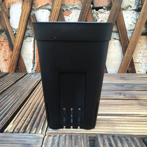 Square High Waist Root Control Black Watering Plastic Flower Pot Creative Plastic Seedling Pot