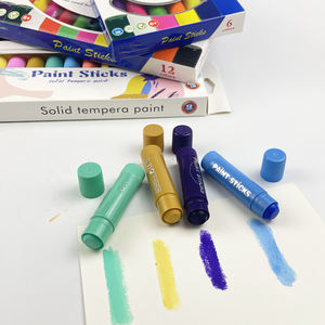 Ensemble de 6 crayons de peinture à la tempère solides personnalisés pour enfants, séchage rapide, lavables, 12 couleurs - Product Image 1