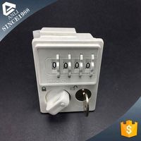 Serrure de placard à code en plastique de type ANLI, avec clé en alliage de zinc et en laiton, entraxe de 60 mm pour serrure de porte