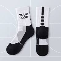 Chaussettes de basketball personnalisées avec logo, demi-éponge, soutien de la cheville, maille respirante, performance sportive, vente en gros