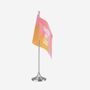 Drapeau de table promotionnel en gros pour bureau, maison, entreprise – Drapeau de bureau personnalisé avec base et mât - Product Image 1