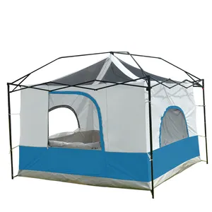 Прямая продажа с фабрики, двухдверные подвесные палатки, водонепроницаемая палатка с защитой от солнца и ультрафиолета, палатки из Оксфордской серебристой ткани, уличные палатки-беседки