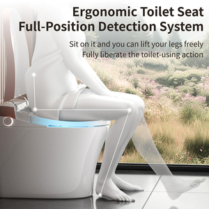 WC intelligent MWD à commande vocale moderne, 110V norme US, chasse d'<span class=keywords><strong>eau</strong></span> automatique à capteur, bidet intelligent pour projets hôteliers OEM - Product Image 5