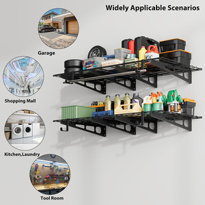 JH-Mech Lot de 2 étagères murales de <span class=keywords><strong>garage</strong></span> robustes et durables pour le rangement de la remise d'atelier. - Product Image 5