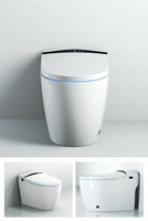 Toilettes intelligentes électriques, toilettes automatiques à poser au sol pour salle de bain