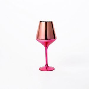 450ml Custom Electroplating Dazzling Colors Plastic Red <b>Wine</b> Glasses Glass Cup <b>Goblets</b> for Party Outdoor - Product Image 4