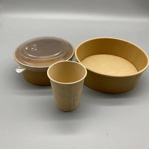 Bol en papier jetable personnalisé avec couvercle en feuille d'or, qualité alimentaire, anti-fuite, pour salades, sushis, sandwichs, 500ml/650ml/750ml/1000ml - Product Image 2