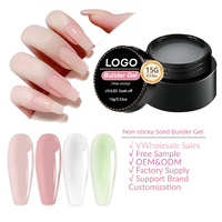 Gel UV Solide Personnalisé pour Ongles, Vernis Gel Naturel Antiadhésif, Extension d'Ongles Acrylique Solide, Gel de Construction 3D DIY