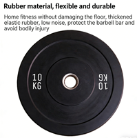 Vente en gros usine : Ensemble de disques de poids en caoutchouc noir de 20 kg pour usage commercial, musculation et fitness