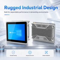 Computadora con Pantalla Táctil de 10.4 Pulgadas Sin Ventilador, CPU J6412 N100 I3-4005U, Doble LAN, COM, USB, HD para Kiosco, Control HMI, PC Todo en Uno