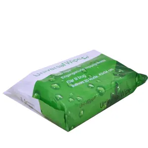 Lingettes ménagères polyvalentes avec logo personnalisé Lingettes nettoyantes biodégradables hypoallergéniques non tissées pour le nettoyage de la peau