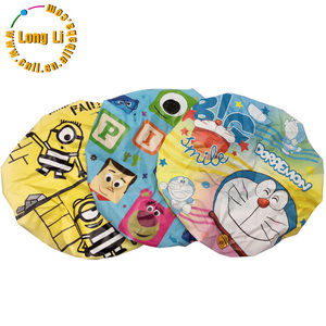 LONGLI <span class=keywords><strong>Bonnet</strong></span> <span class=keywords><strong>de</strong></span> <span class=keywords><strong>bain</strong></span> et <span class=keywords><strong>de</strong></span> douche jetable pour enfants, réglable, personnalisé, écologique, imperméable, en PEVA, motif dessin animé, souple et élastique, 28 cm - Product Image 4