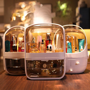 Jewelry organizer skincare shelf desktop cosmetic makeup organizer lipstick cosmetic dust proof plastic organiser storage