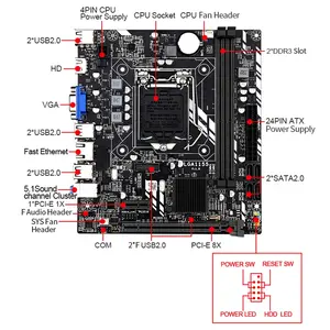 H61 האם LGA 1155 DDR3 זיכרון 16GB M-ATX H61M שולחן העבודה Mainboard עבור LGA1155 שקע Core i3 i5 i7 מעבד VGA לוח ראשי