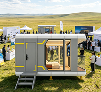 Maison préfabriquée modulaire pour salon, cuisine, chambre, salle de bain, bureau à domicile et villa - Conception à panneaux sandwich avec option bar intégré