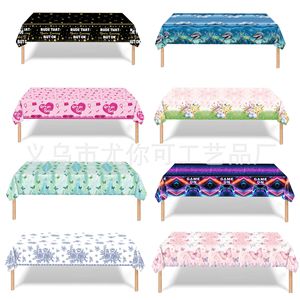 Spring Butterfly Disposable <b>Tablecloth</b> <b>Rectangle</b> Paper Digital Printing Birthday Party Decorations Environment Friendly - Product Image 5