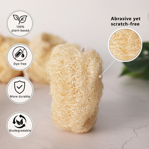 Lot de 3 éponges de douche exfoliantes durables et écologiques en loofah naturel pour le corps, ajustables et résistantes - Product Image 6