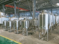 Fermenteur conique à double paroi en acier inoxydable 304 de 2 Bbl avec port de brassage à sec, cuve sous pression pour la fabrication d'alcool