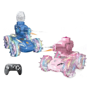 Coche Tanque Anfibio <span class=keywords><strong>RC</strong></span> Personalizado de 5 Canales con Alcance de 30m, Efectos de Luz y Pulverización de Agua, Vehículo de Batalla Todoterreno con Derrapes, Juguete para Niños, Regalo - Product Image 1
