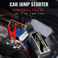 Démarreur portable à super condensateur 4000A pour voiture et camion, booster de batterie avec écran LCD, charge rapide, courant de crête 5000A, lumière LED, alimentation