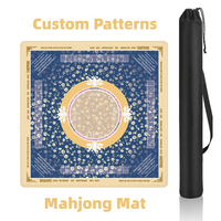 Tapis de Mahjong Américain Moderne Personnalisé en Néoprène Antidérapant et Anti-bruit, Portable pour Jeux de Société en Famille
