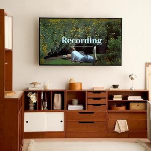 Armoire modulaire sur pied, armoire de rangement basse, style vintage, armoire de salon, bois de buis, 5 compartiments, utilisation adulte - Product Image 2