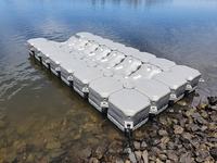 Dock flottant modulaire en plastique HDPE avec rampe pour jet ski, cubes flottants emboîtables pour marina et bateaux