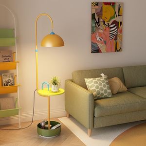 Memphis Floor <b>Lamp</b> With Integrated Shelf LED Standing Table <b>Lamp</b> For Living Room Study Tea Room Ambient Lighting - Product Image 3