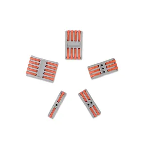 Fast Light Docking Electrical Spring Wire 1/2/3/4/5 pins Insert Cable Terminal mini push-in lever splicing Quick connectors