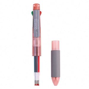 Manufacturer Wholesale Smooth Ballpoint <b>Pen</b> Plastic Multicolor Body with 4 <b>Color</b> Ink Custom Logo 0.5mm Writing Width Promotions - Product Image 3