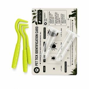 Set Completo di Strumenti Sicuri in Plastica per la Rimozione di <span class=keywords><strong>Zecche</strong></span> per Animali Domestici, Design Senza Spremitura, per Cani e Gatti, 3 Misure, con Custodia e Tubi Campione - Product Image 1