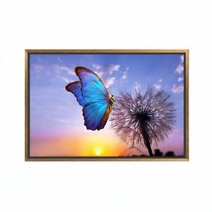 Dandelion Sunrise View: Elegant Printed Canvas Artwork for Home Decor,<b>GOLD</b> <b>FRAMED</b> CANVAS - Product Image 2